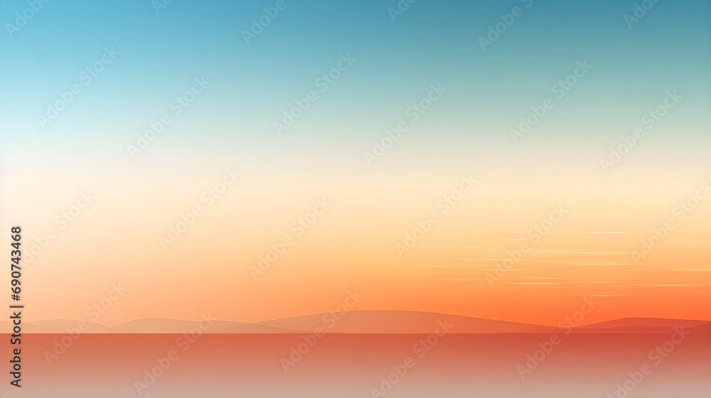 Serene Skyline at Sunset with Warm to Cool Gradient