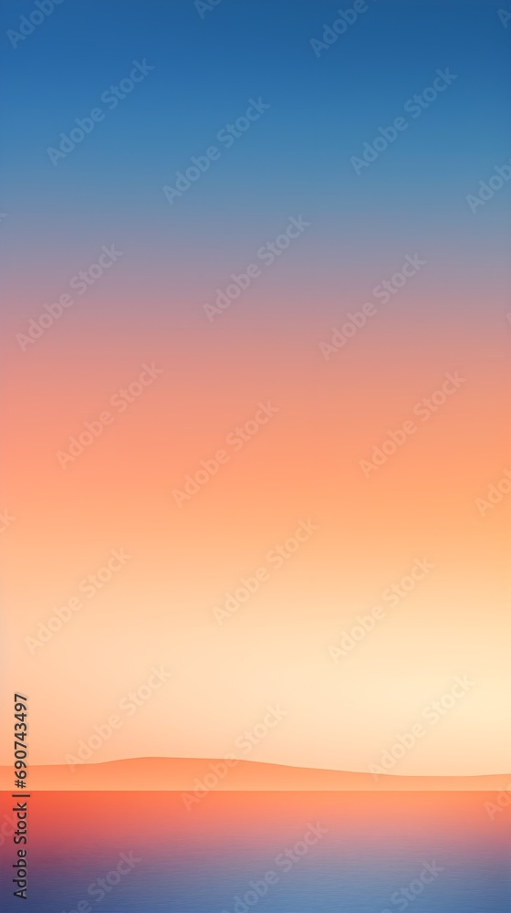Obraz premium Serene Skyline at Sunset with Warm to Cool Gradient
