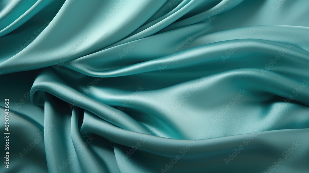 A close up of a teal colored fabric. A close up of a teal colored fabric.