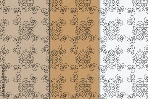vector geometric seamless patterns collection. Set of bright colorful backgrounds with modern minimal labels. Cute abstract geometrical textures. Simple pattern design 
