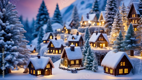 miniature christmas village