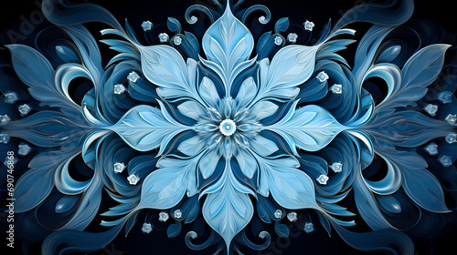 Snowflake Wallpaper | Snowflake Background Floral Design