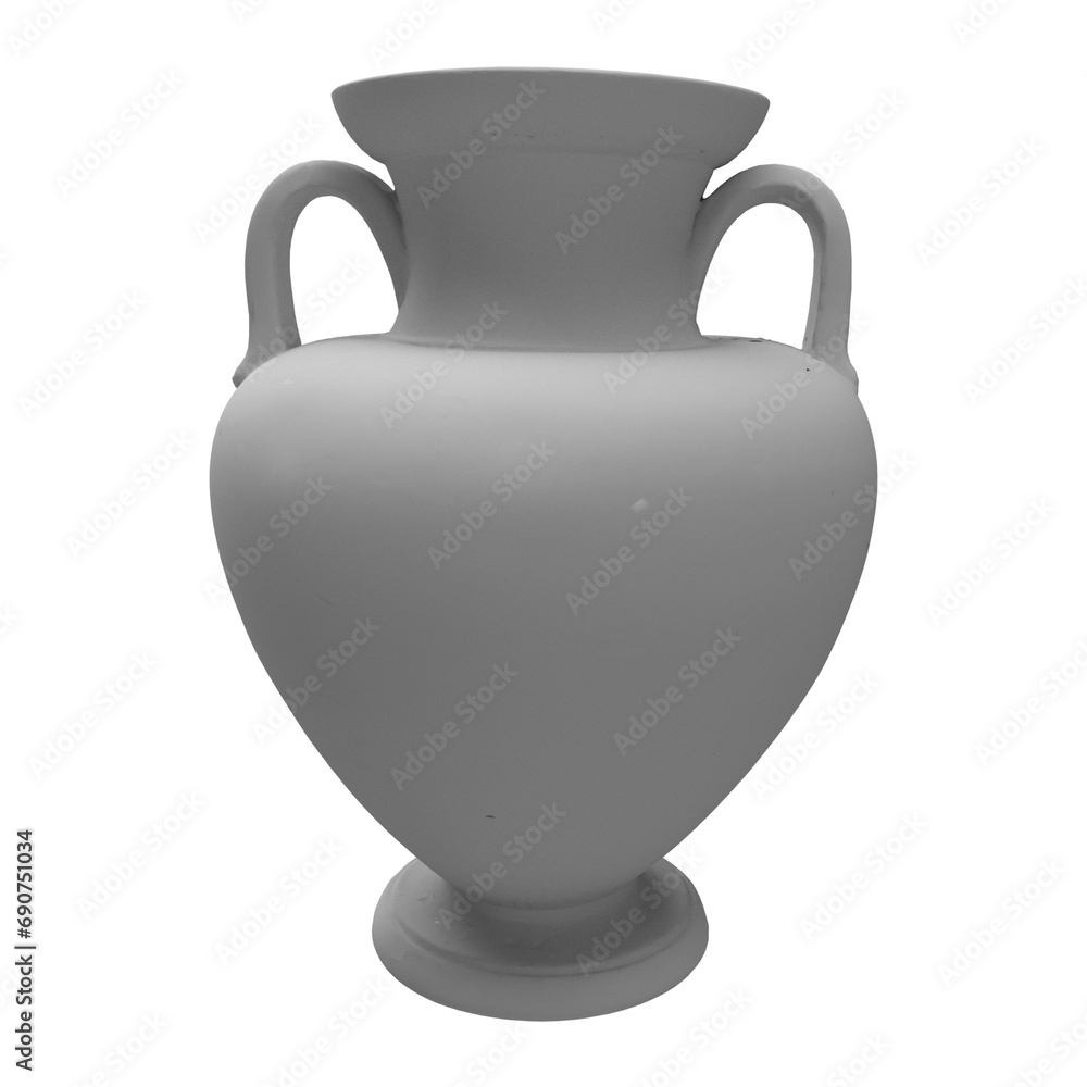 close up on vase isolated