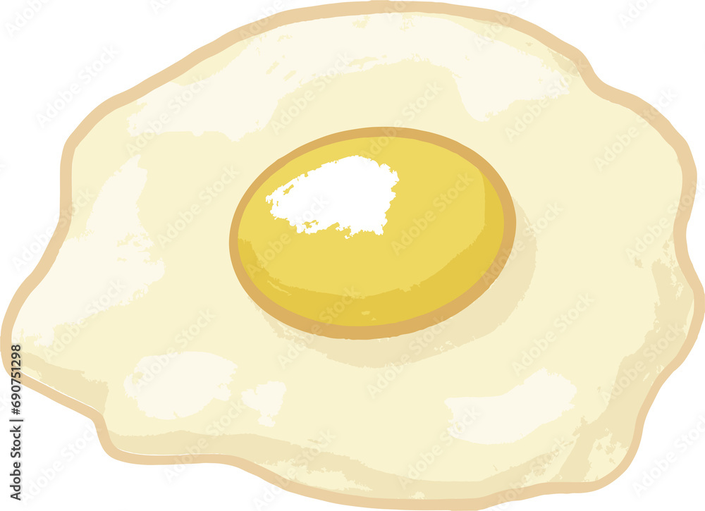 Egg illustration_Fried egg_Raw egg Egg illustration_Fried egg_Raw egg