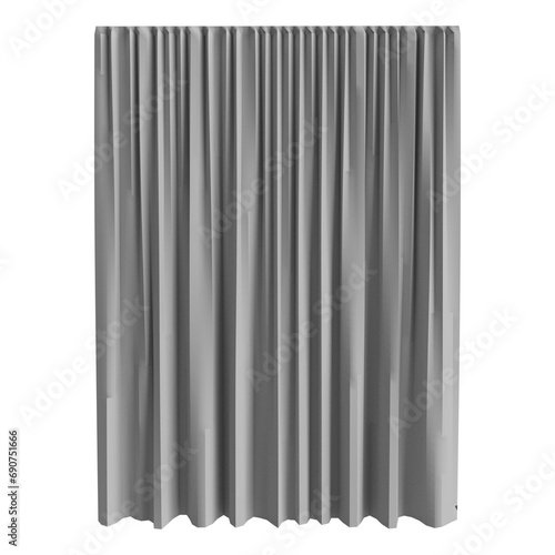 close up on curtain isolated