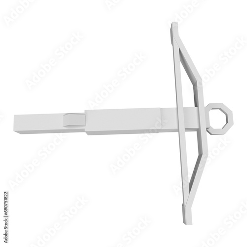 close up on crossbow isolated