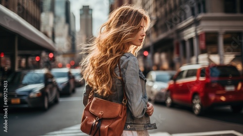 person walking in the city