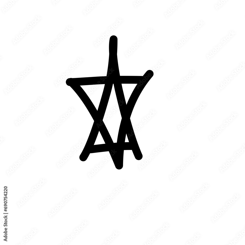 Star Icon Hand Drawn Star Icon Hand Drawn