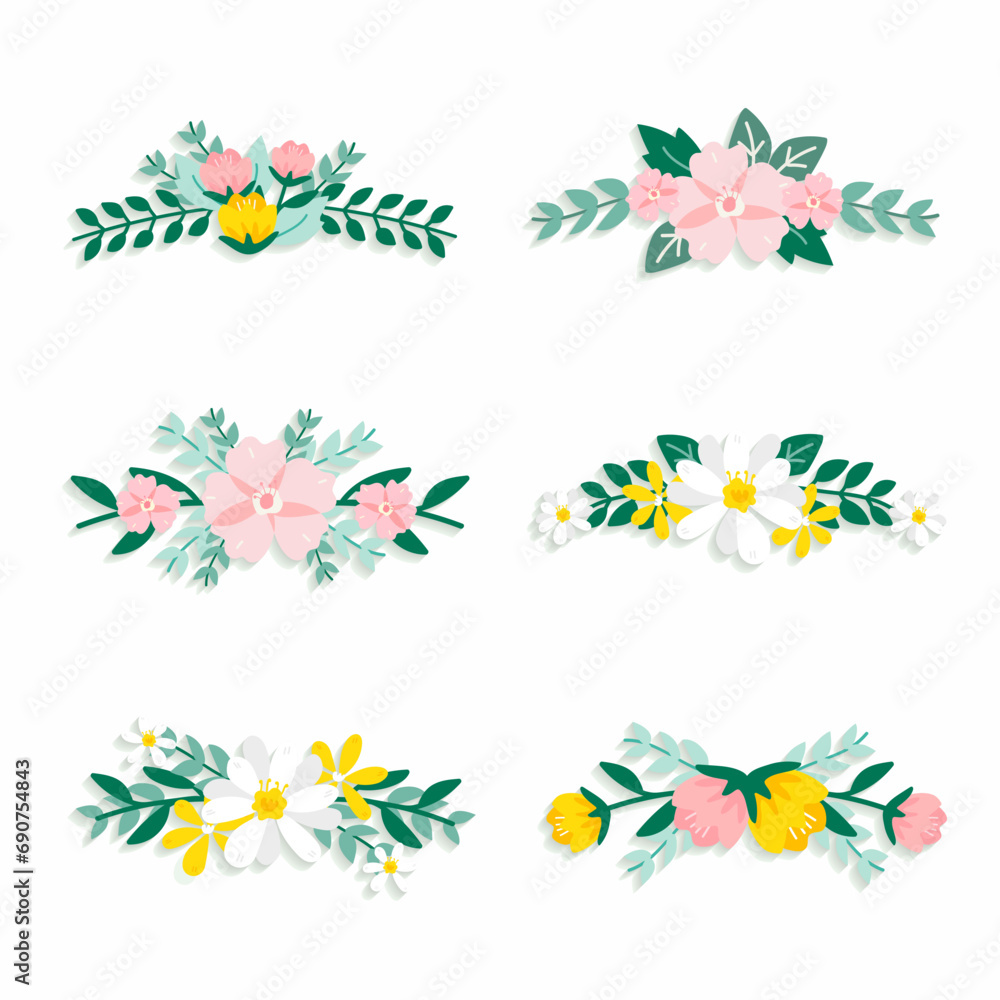 Spring floral illustration collection