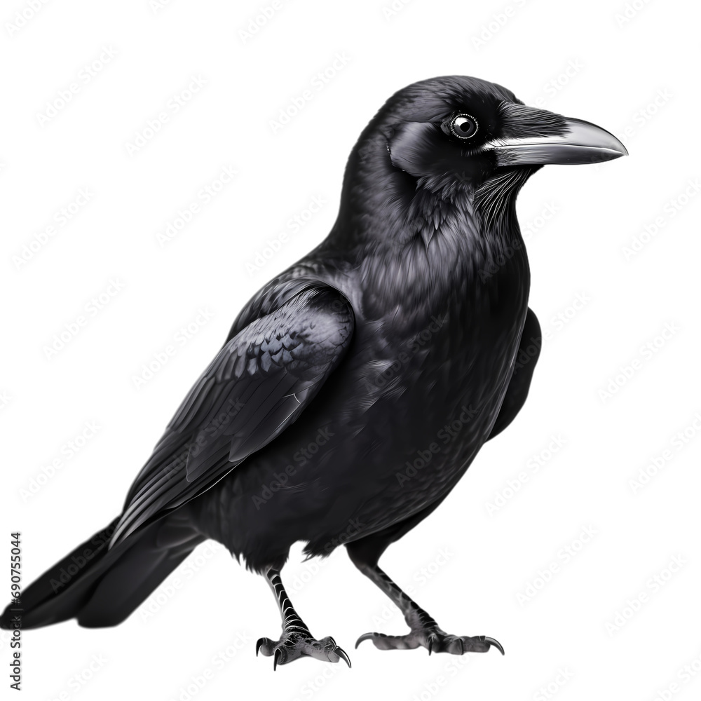 Black crow isolated on transparent background Black crow isolated on transparent background