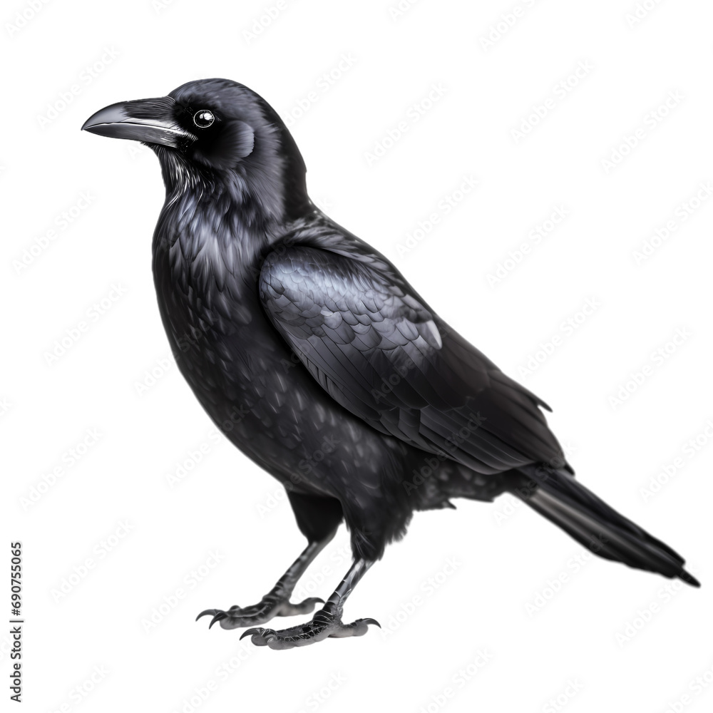 Black crow isolated on transparent background Black crow isolated on transparent background