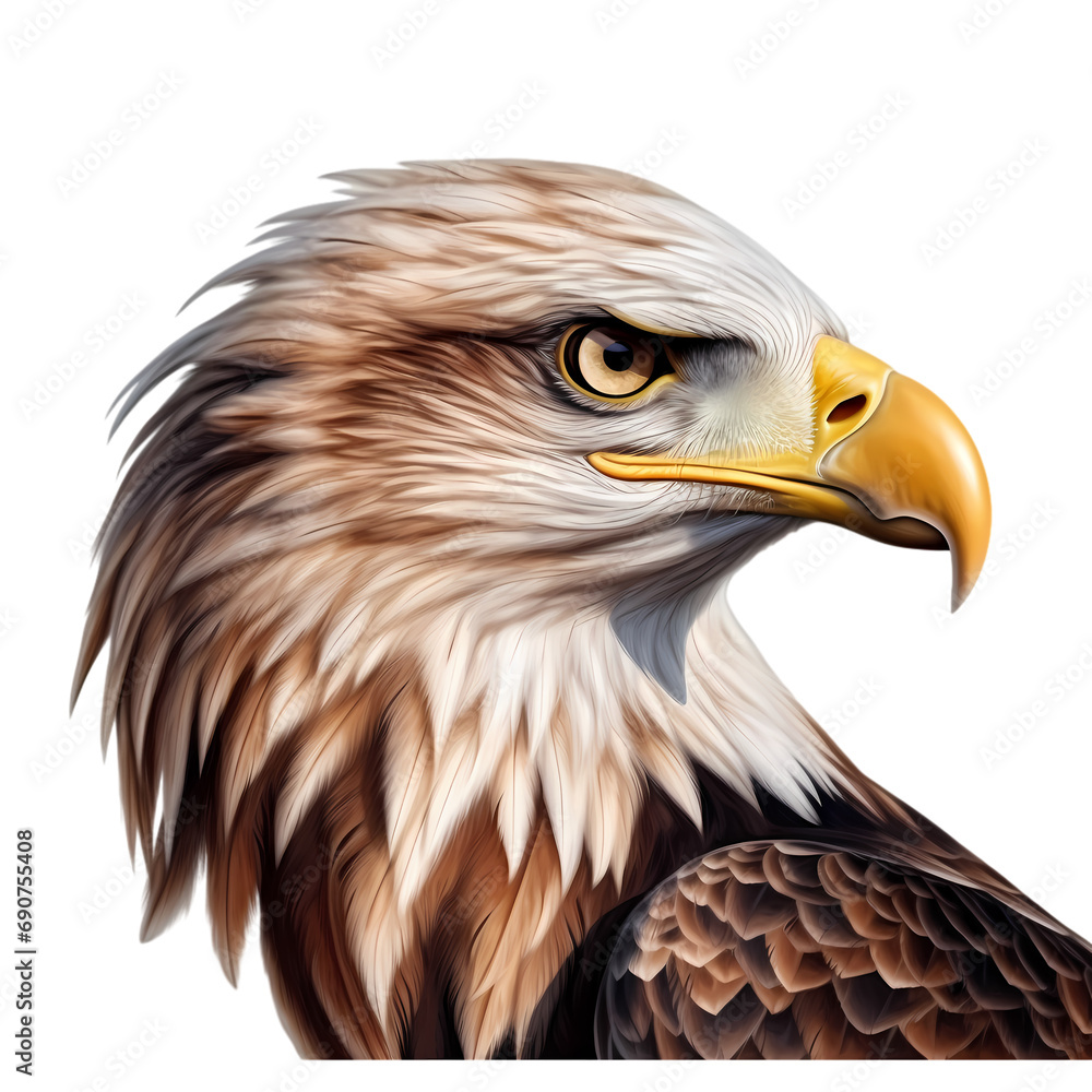 Fototapeta premium Eagle isolated on transparent background