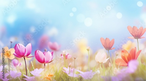 Art abstract spring background or summer background with fresh