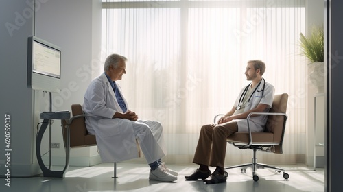 doctors having a serious meeting about hospital work