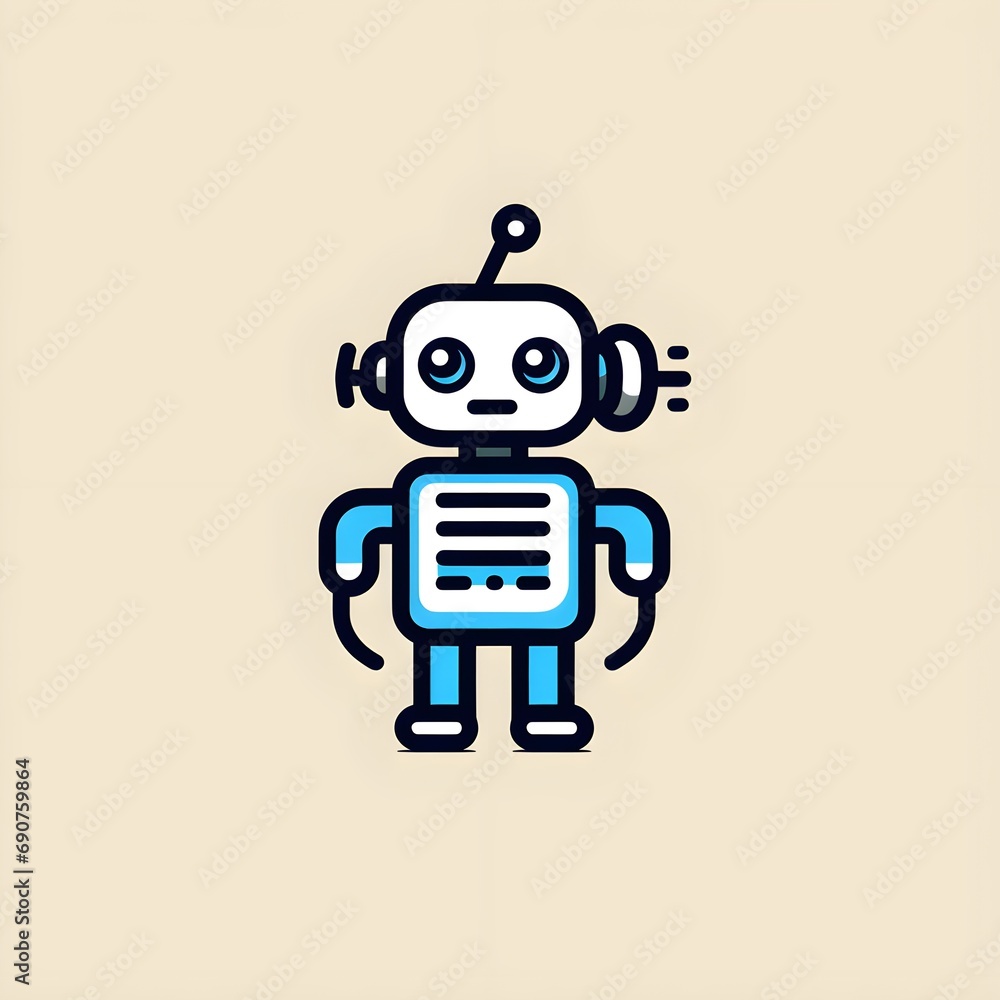 Minimalist Robot Icon for Branding Minimalist Robot Icon for Branding