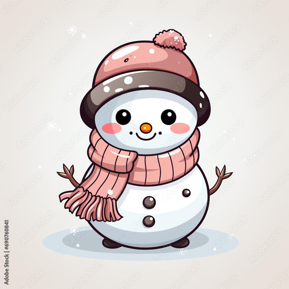 snowman with Christmas touch snowman with Christmas touch