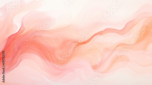 Soft pastel Peach Fuzz colored wavy background  trendy color of the year 2024