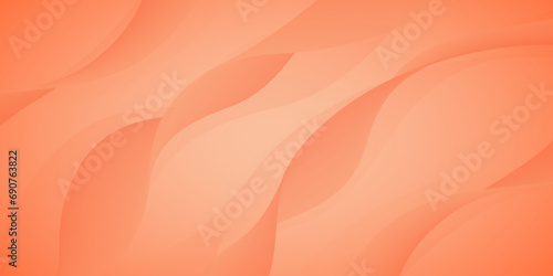Elegant background design with peach color wavy lines. Luxury horizontal background and wave pattern or texture in trendy color for business banner, poster, backdrop, voucher, invite. Vector