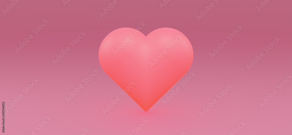 Happy valentines day banner background. valentines day greeting card with heart	