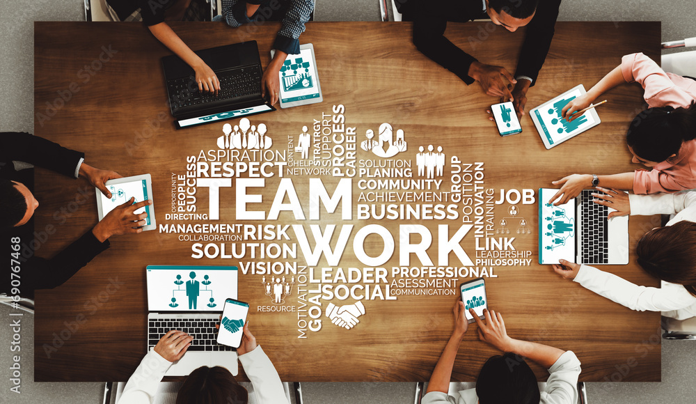 Teamwork and Business Human Resources - Group of business people ...