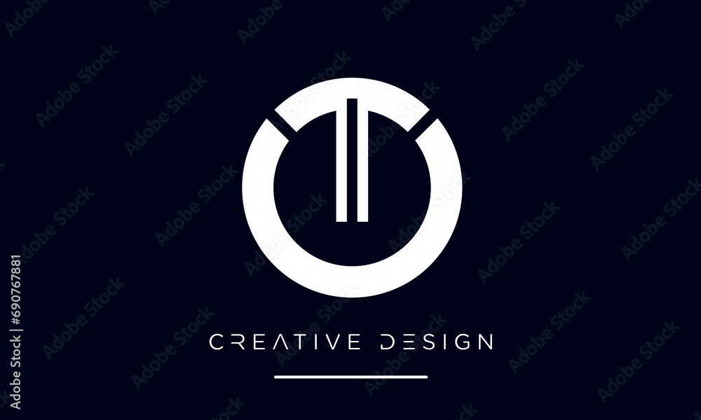 Alphabet letters OT or TO logo monogram Alphabet letters OT or TO logo monogram
