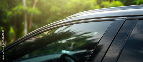 Side view of car window tin...