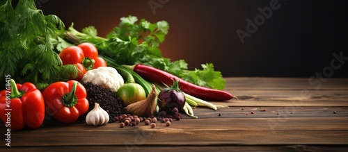 Vegetables on wood Bio Heal...