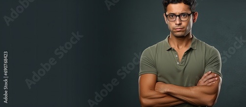 Young hispanic man wearing ...