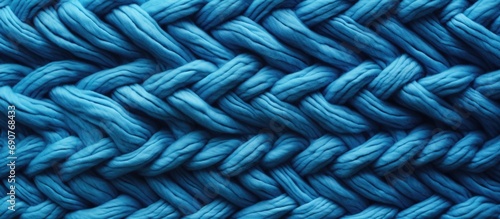 Texture of blue big knit bl...
