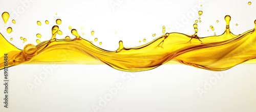Yellow olive oil drops isol...