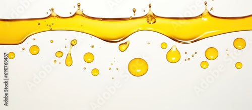 Yellow olive oil drops isol...