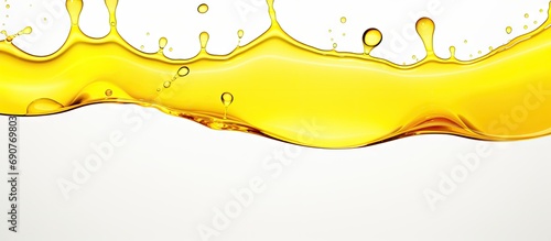 Yellow olive oil drops isol...