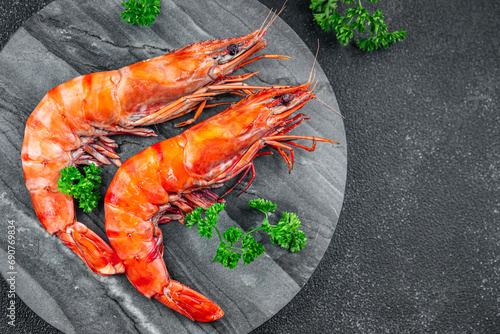 Foto gambas langoustine large shrimp delicious prawns ready to eat healthy eating coo