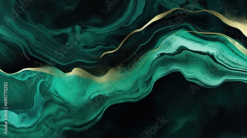 Black emerald jade green abstract pattern watercolor background. Dark green stain splash marble grain grunge. Dark shades. Water liquid fluid