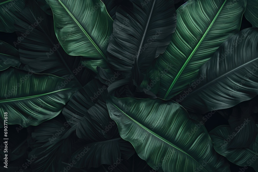 Obraz premium A close-up view of a plant with vibrant green leaves. Perfect for botanical enthusiasts or nature-themed designs