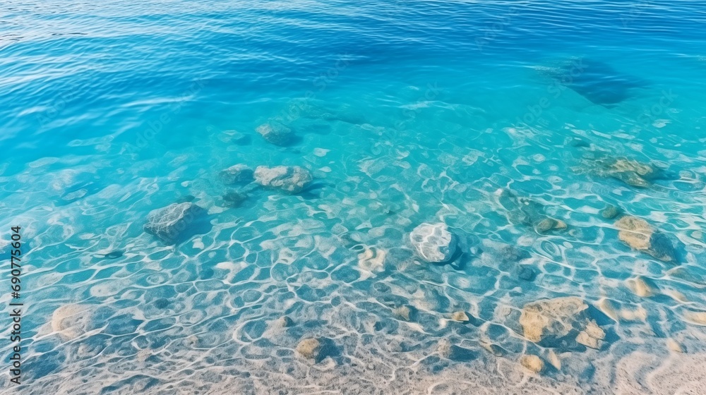 A Serene Lake Surrounded by Rocky Shores