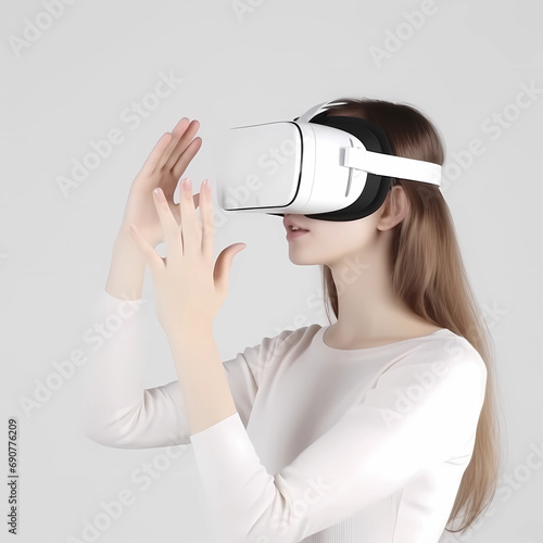 person with artificial intelligent glasses