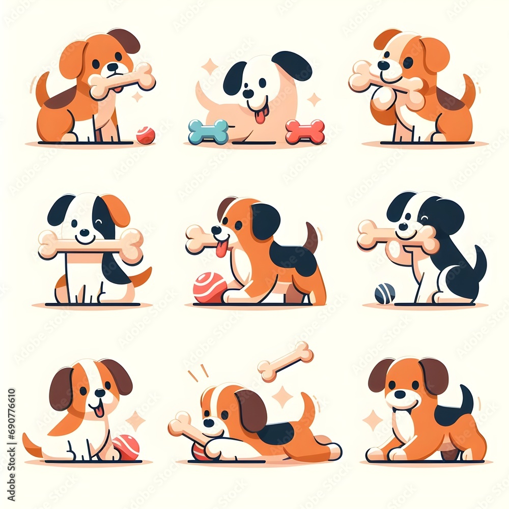 set of funny dogs set of funny dogs