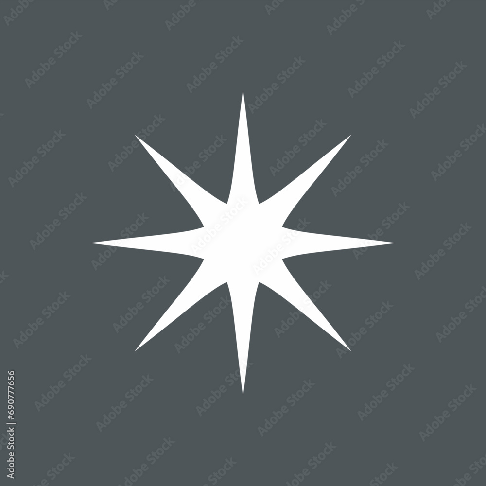 Star north vector illustration cut Star north vector illustration cut