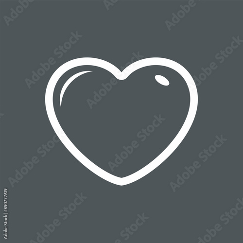 Heart icon valentine day quality vector illustration cut