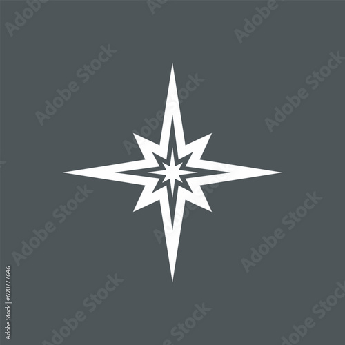 Star north vector illustration cut