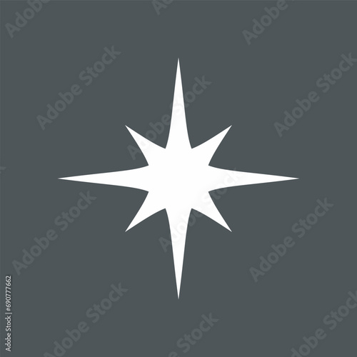 Star north vector illustration cut
