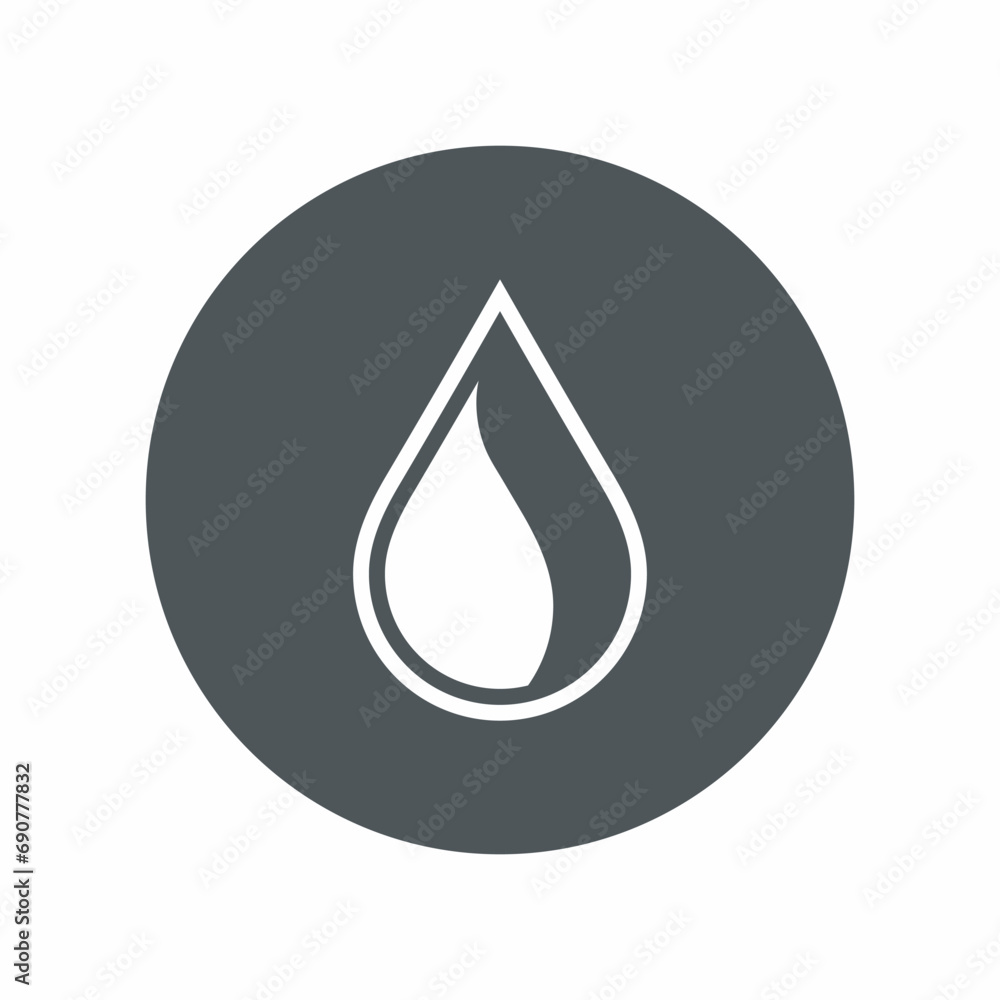 Water drop droplet raindrop icon illustration cut