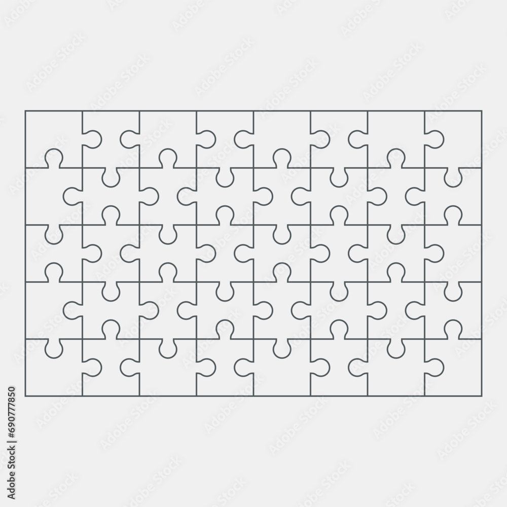 Puzzle simple piece template quality vector illustration cut Puzzle simple piece template quality vector illustration cut