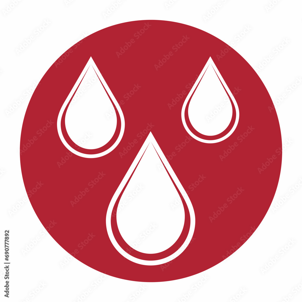 Vector flat drop of water, rain, oil Vector flat drop of water, rain, oil