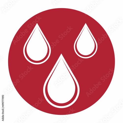 Vector flat drop of water, rain, oil