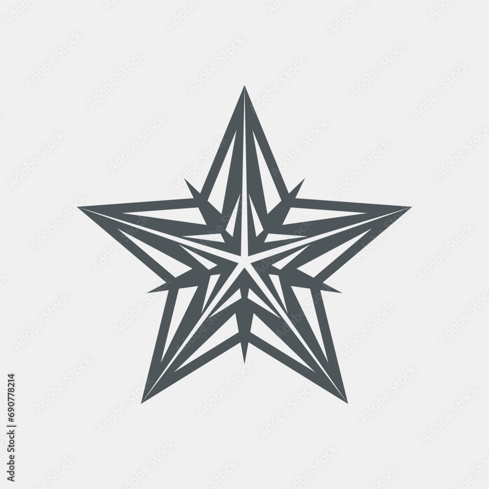 Star Classic rating icon web quality vector illustration cut