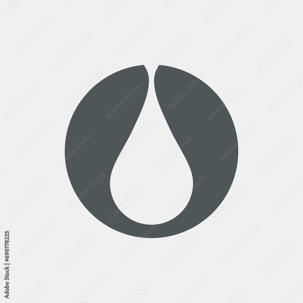 Water drop droplet raindrop icon illustration cut Water drop droplet raindrop icon illustration cut