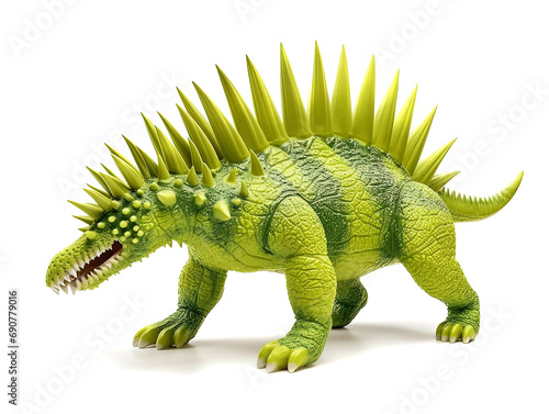 Stegosaurus dinosaur toy isolated on white background © aigarsr