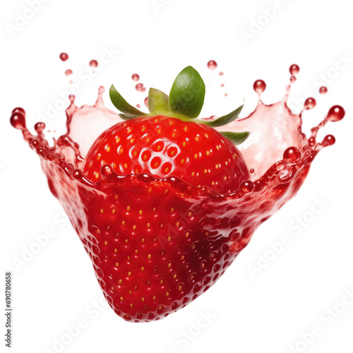 strawberry splash isolated 